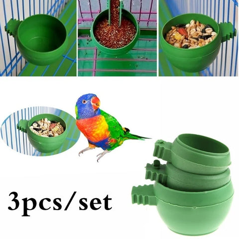 3 Pcs/set Mini Bird Food Bowl